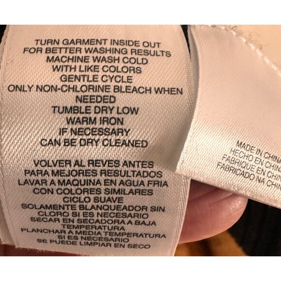 Jones New York XL Black Open Front Cardigan With Ribbed Design & Pockets - Picture 4 of 10